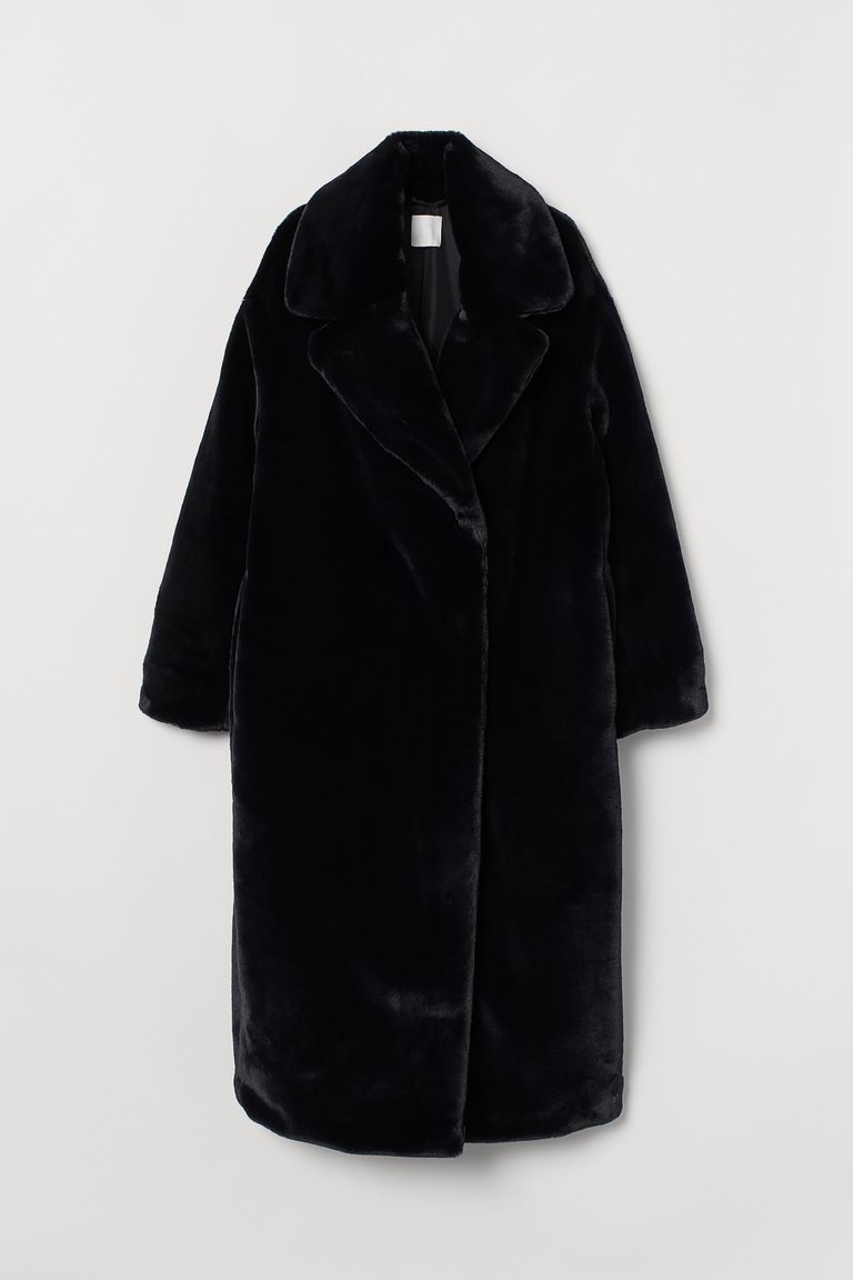 Παλτό από οικολογική γούνα, H&M.
